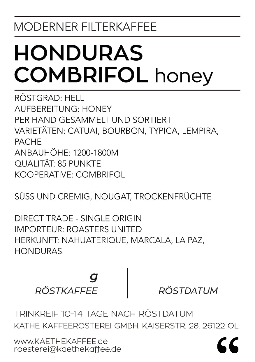 Honduras Honey | Moderner Filterkaffee