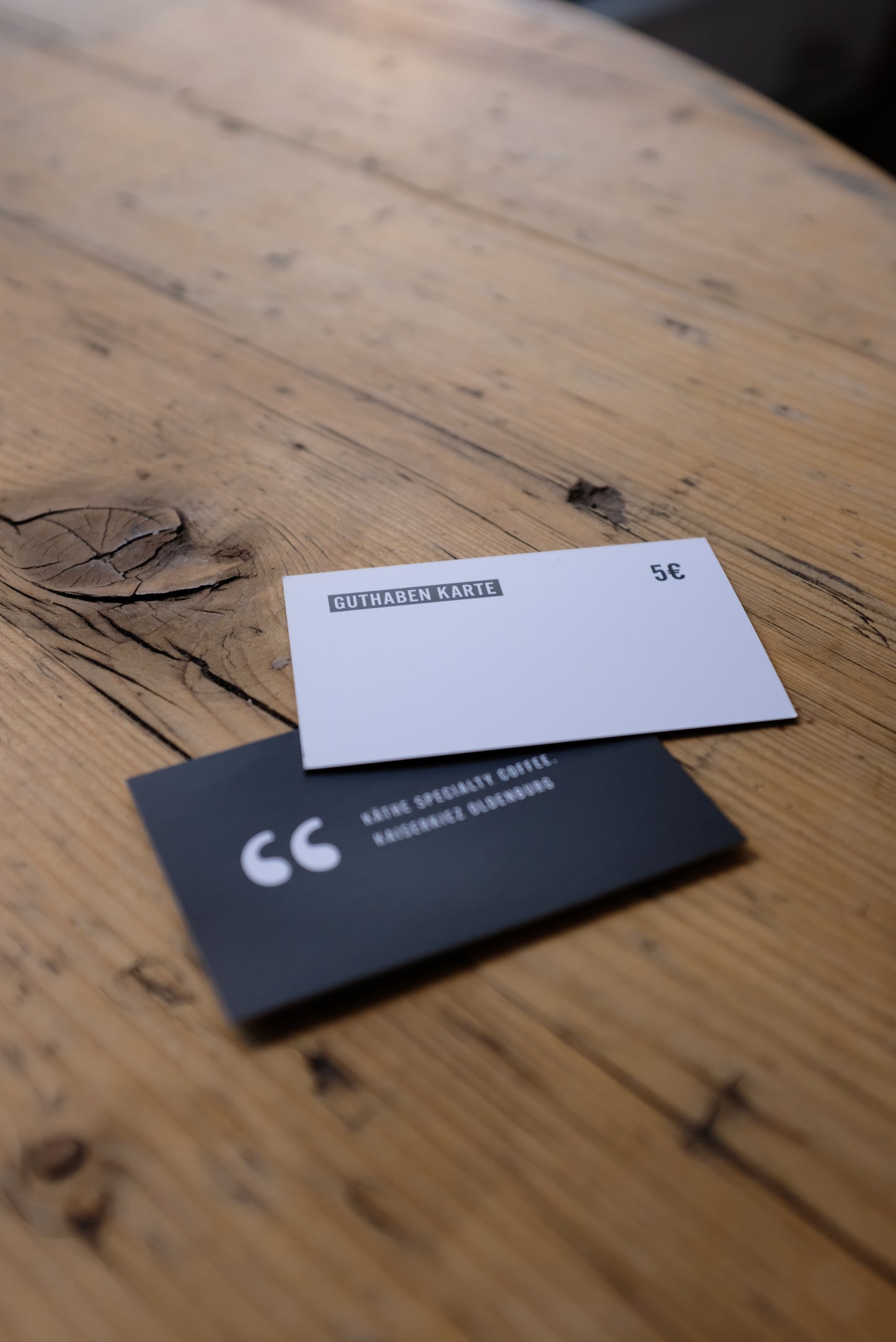 Guthaben Karte 5€ (wird im Cafe hinterlegt)