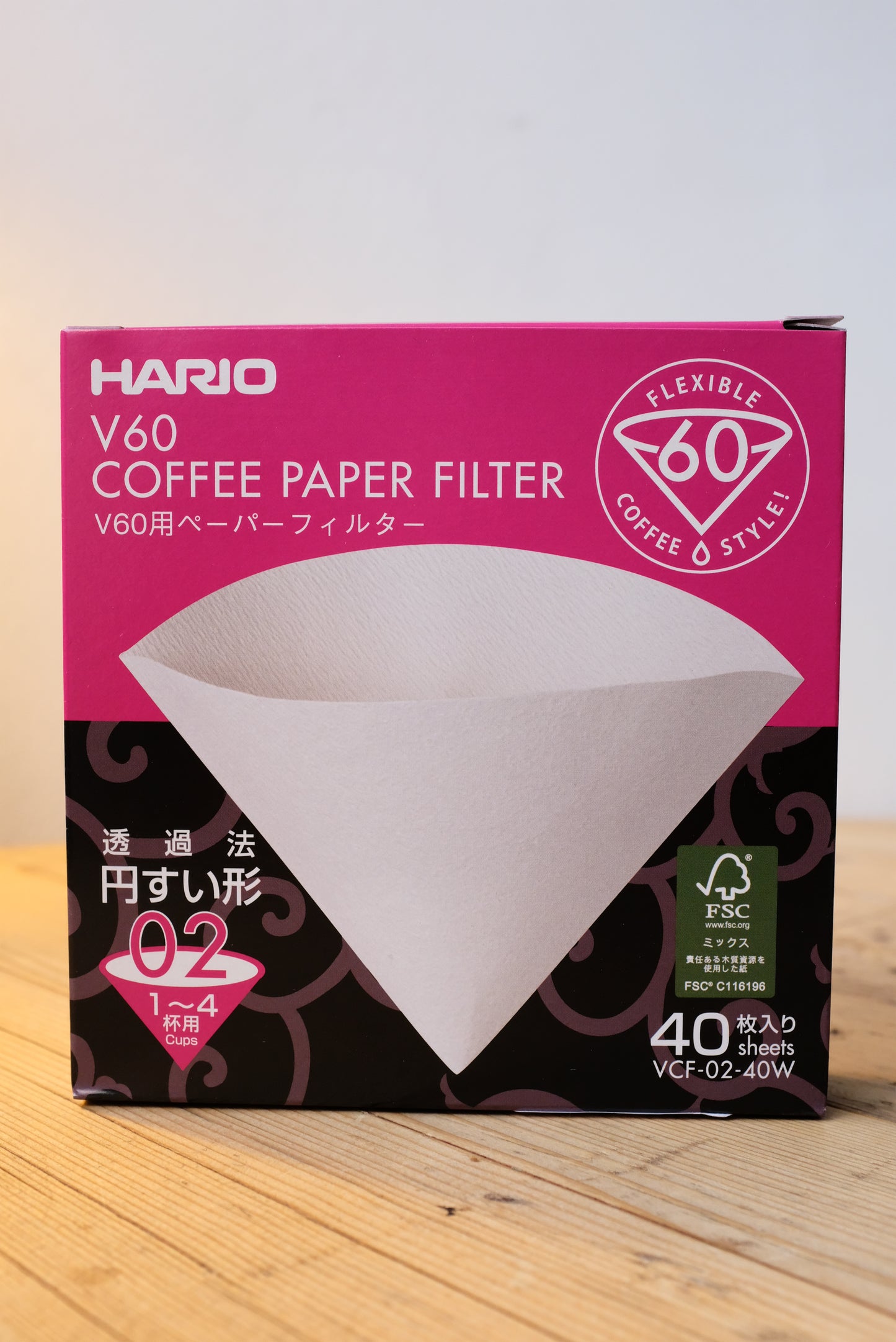 Hario Papierfilter V60 02 40er Packung