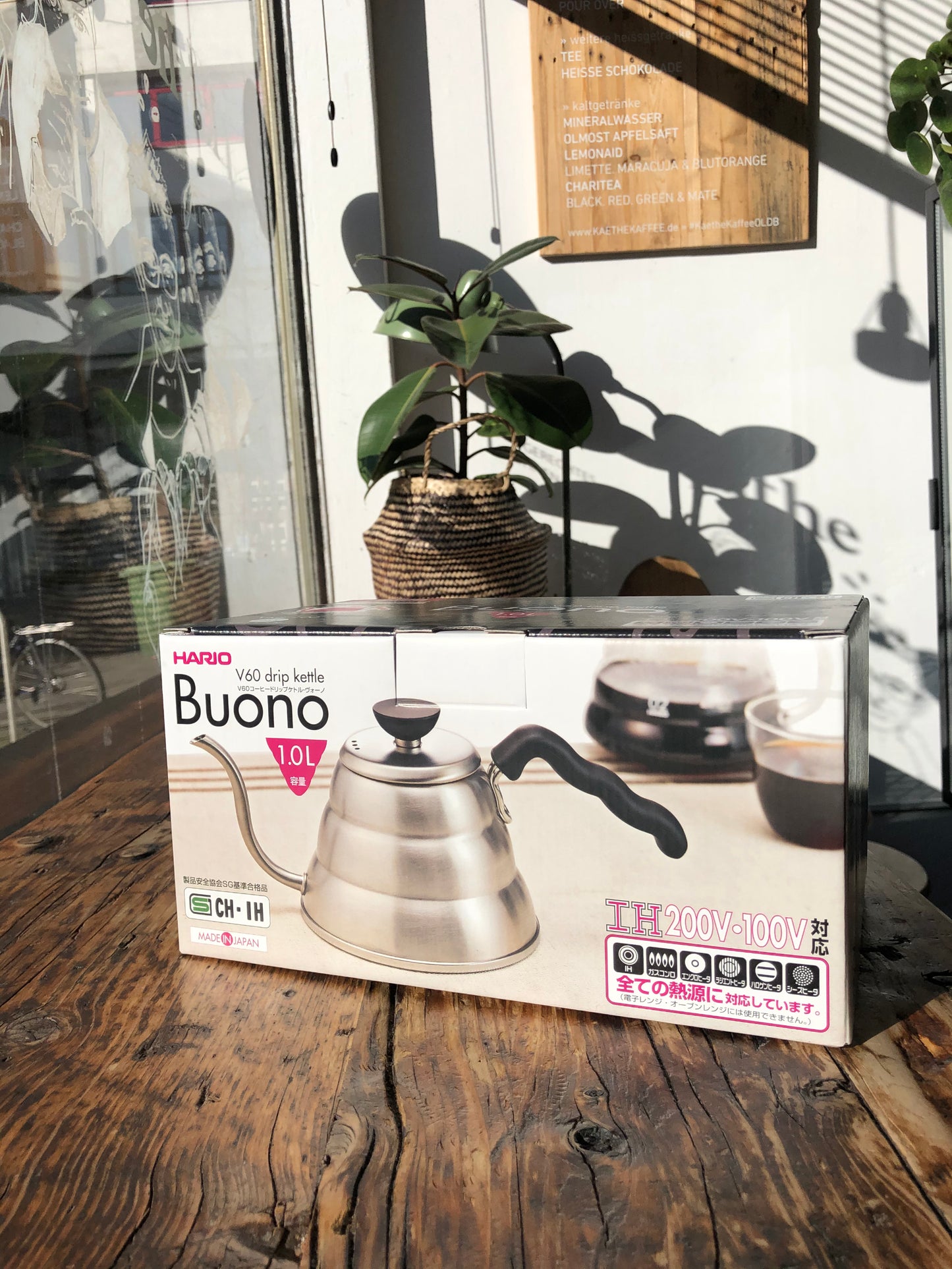 Hario Buono 1l Wasserkessel Edelstahl