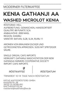 Kenia Gathanji AA - Microlot, washed | Moderner Filterkaffee