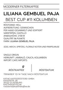 Kolumbien - Liliana Gembuel Paja - Best Cup Finalistin - Gewaschen | Moderner Filterkaffee