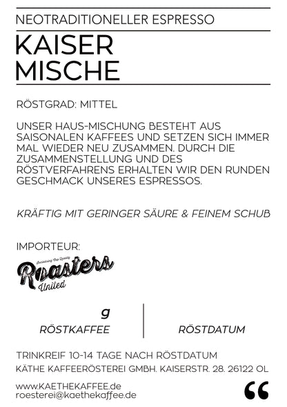 Kaiser Mische | Neotraditional Espresso