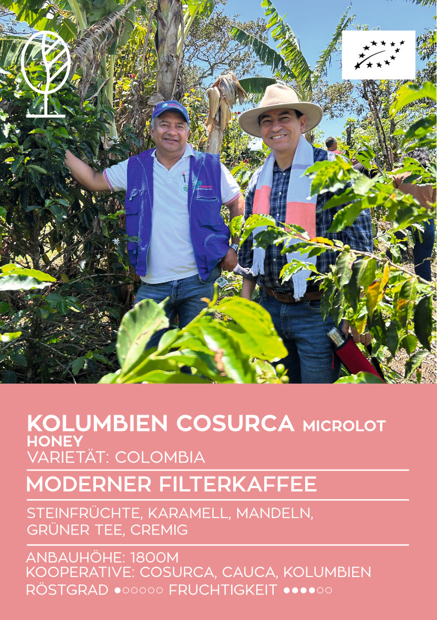 KOLUMBIEN COSURCA | Honey Microlot | Moderner Filterkaffee | Single Origin