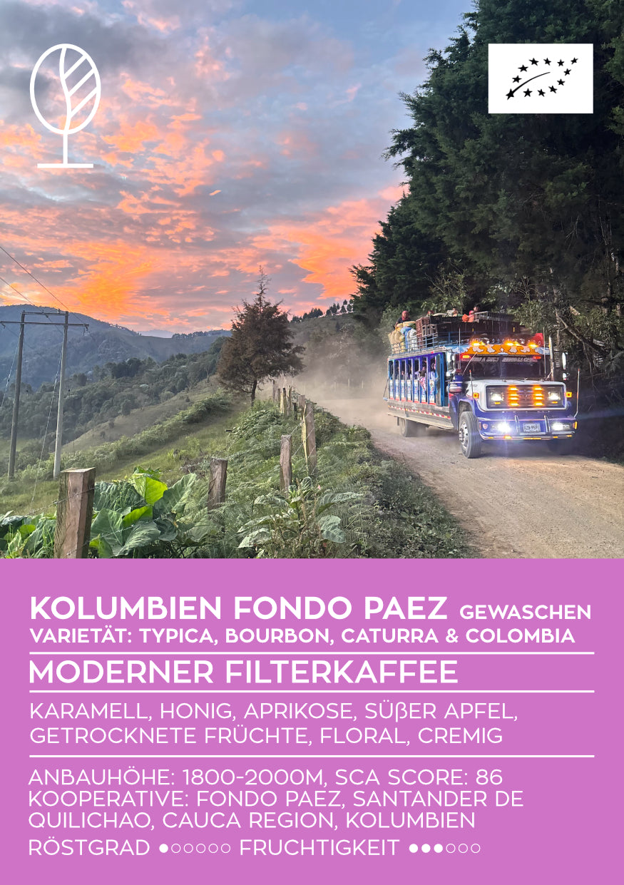 KOLUMBIEN FONDO PAEZ | gewaschen| Moderner Filterkaffee