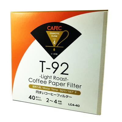 Cafec Light Roast Coffee Paper Filter (Passen für V60 02 & Origami)