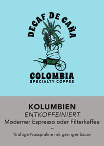 Kolumbien, Huila, Entkoffeiniert | Filterkaffee oder moderner Espresso