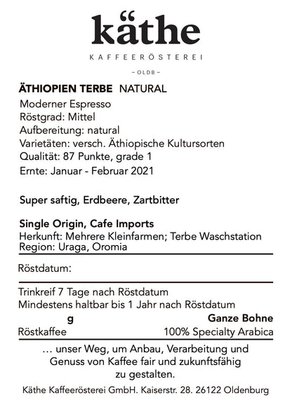 Äthiopien Terbe, Natural | Espresso