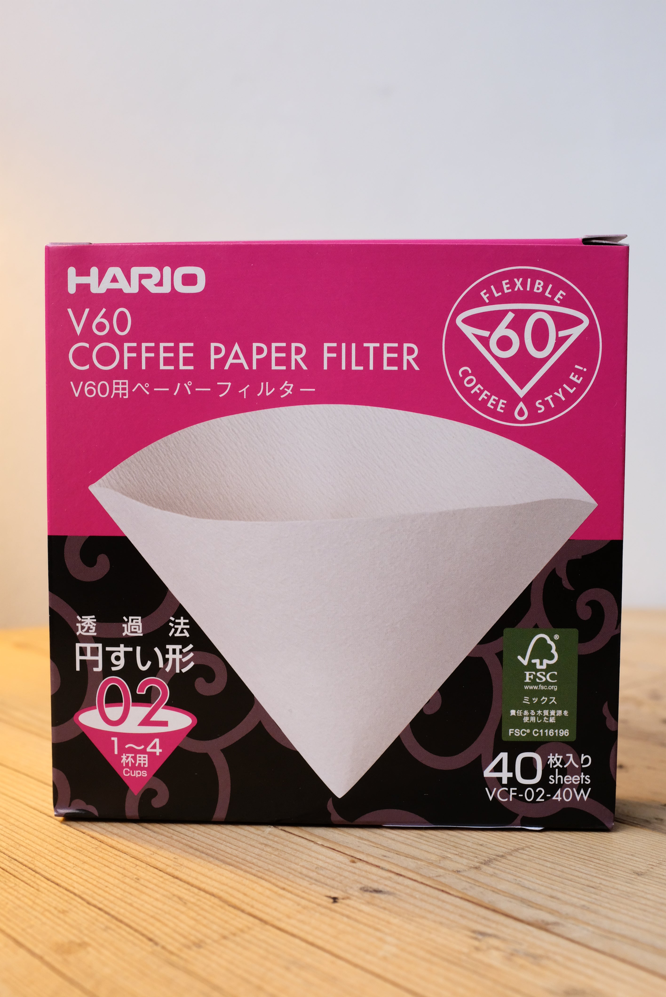 Hario Papierfilter V60 02  40er Packung