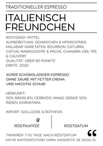 Italienisch Freundchen | Traditioneller Espresso